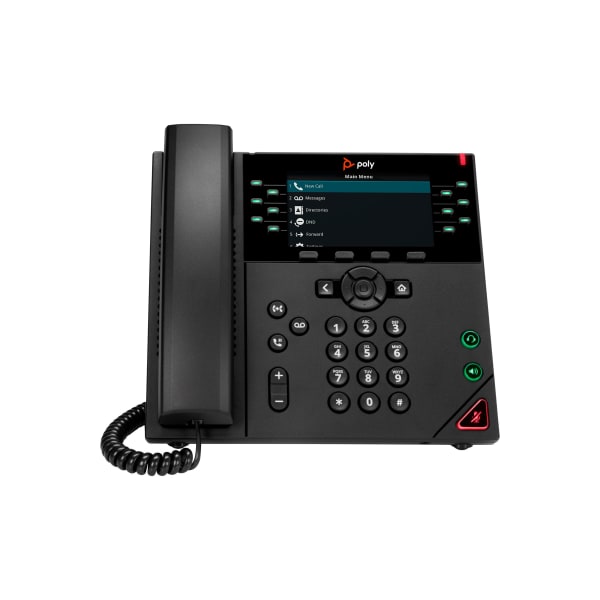 HP Poly VVX 450 - VoIP phone - 3-way call capability - SIP, RTCP, RTP, SRTP, SDP - 12-line operation - 12 lines - black