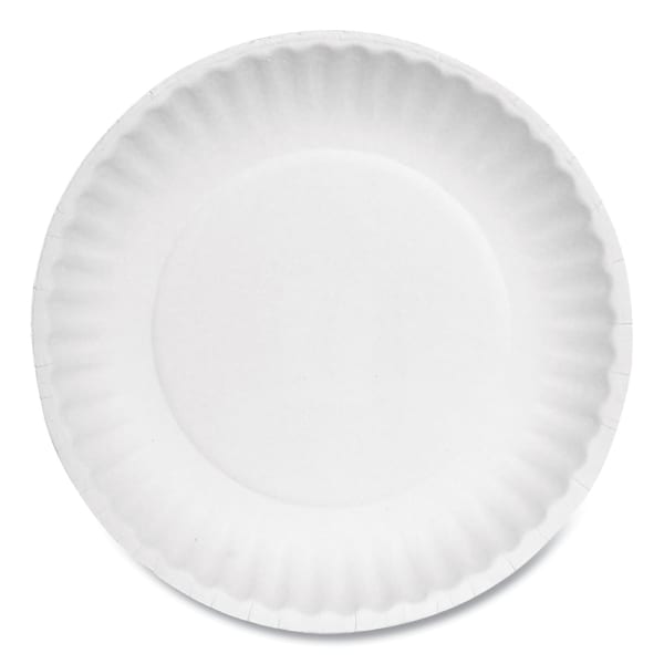 AJM Packaging Corporation Paper Plates, 6in, White, Pack Of 1,000 Plates