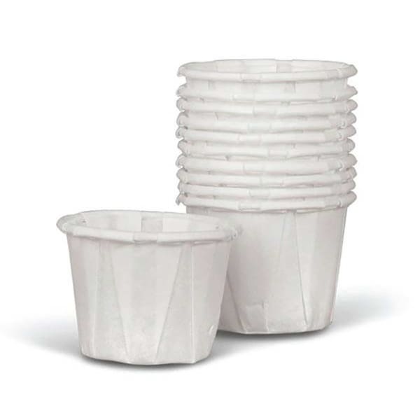 Medline Disposable Paper Drinking Cups, 1 Oz, White, 250 Cups Per Box, Case Of 20 Boxes