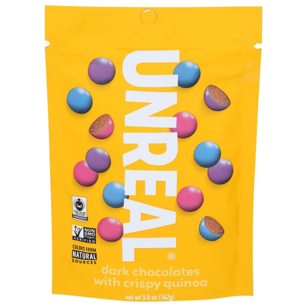 Unreal Crispy Quinoa Dark Chocolate Gems, 5 Oz, Total Qty 6
