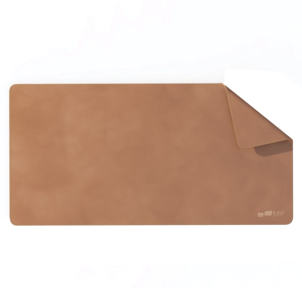Mobile Pixels PU Leather Desk Mat, 31-1/2in x 15-3/4in, Oak Brown