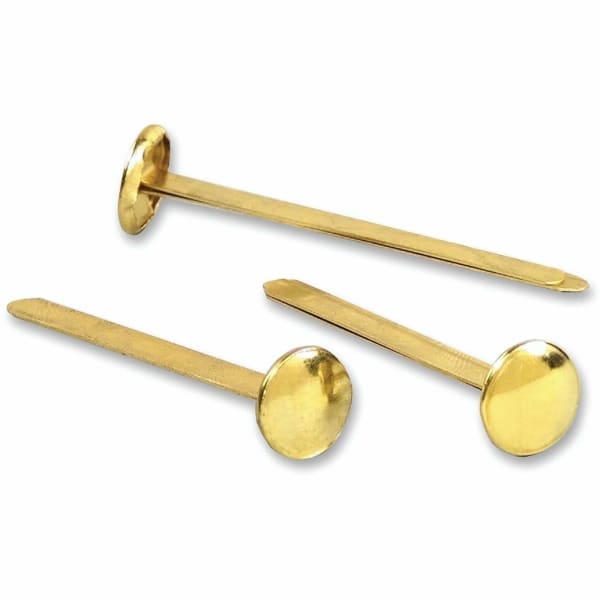 ACCO Round-Head Solid Brass Fasteners, No. 7R, 2in, Box Of 100