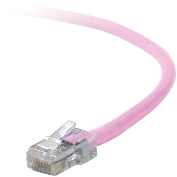 Belkin Cat. 5E UTP Patch Cable - RJ-45 Male - RJ-45 Male - 3ft - Pink