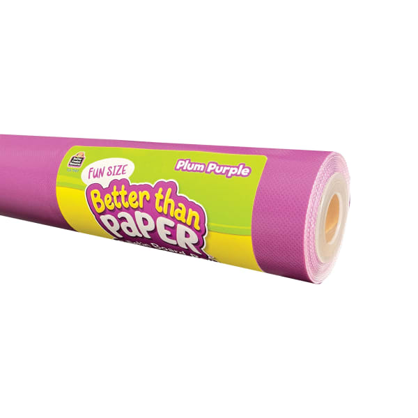 Teacher Created Resources Fun-Size Better Than Paper Bulletin Board Rolls, 18in x 12ft, Plum Purple, Pack Of 3 Rolls