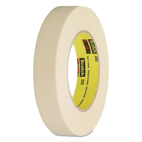 Scotch 232 Masking Tape, 1/2in x 60 Yd.