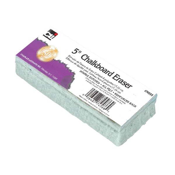Charles Leonard, Inc. Standard Chalkboard Erasers, White, Pack Of 12