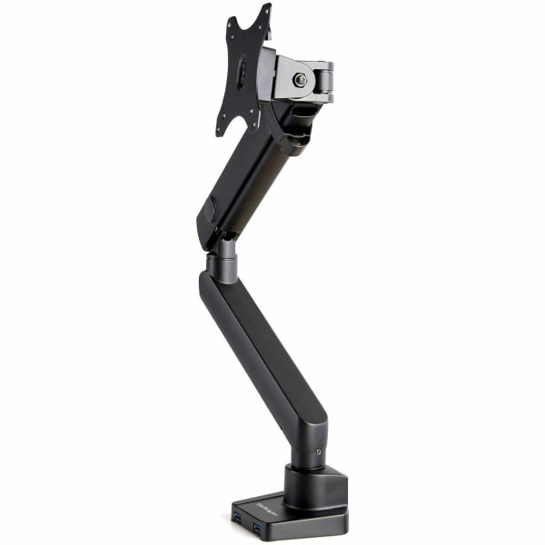 StarTech.com Desk Mount Monitor Arm with 2x USB 3.0 ports - Slim Full Motion Single Monitor VESA Mount up to 34in Display - C-Clamp/Grommet
