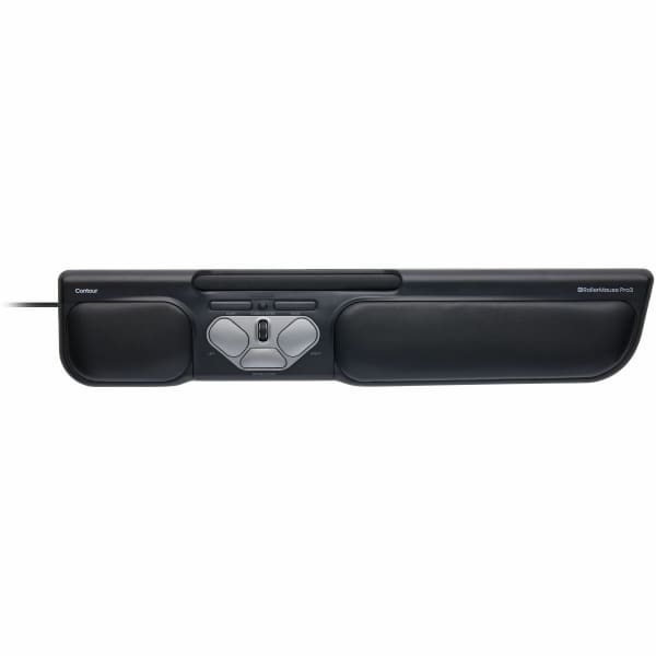 Contour Ergonomic Centred Mouse - Wired - Optical - Cable - Black - USB - 2400 dpi - Scroll Wheel - 7 Button(s) - 6 Programmable Button(s) - Symmetrical - 1 Each