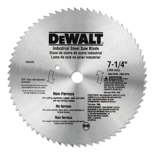 Steel Circular Saw Blades, 7 1/4 in, 68 Teeth