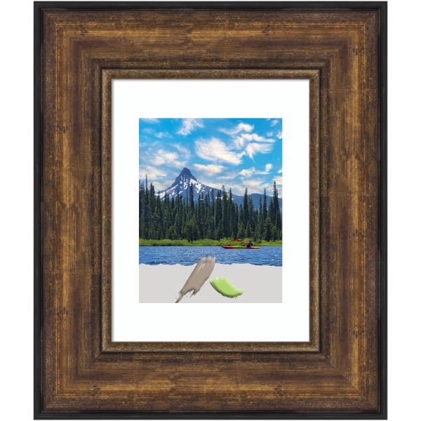 Amanti Art Ballroom Picture Frame, 19in x 22in, Opening Size 11in x 14in (Matted To 8in x 10in), Bronze