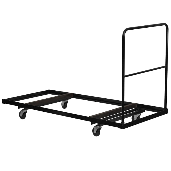 Flash Furniture Folding Table Dolly for Rectangular Folding Tables, 52-1/4inH x 31-3/4inW x 74inD, Black