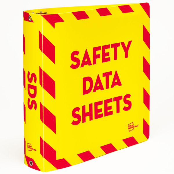 Avery UltraDuty SDS Binder With Chain, 2in Slant Ring, Holds 530 Sheets, Yellow/Red