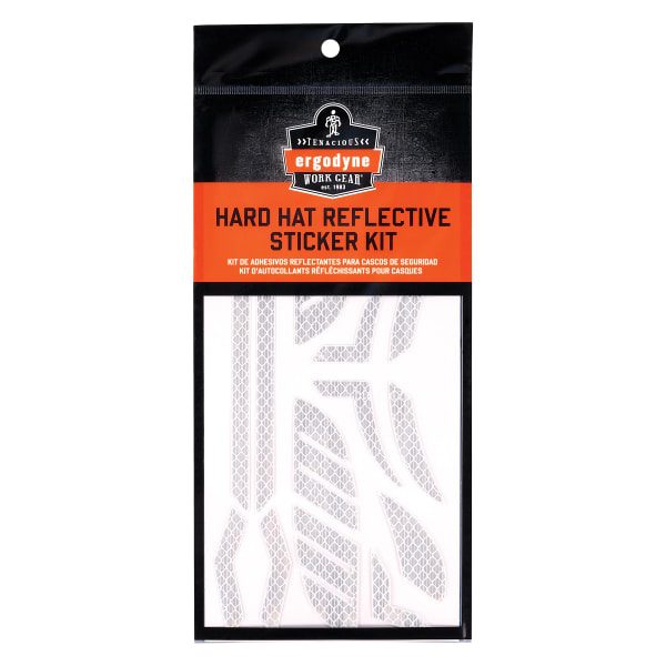 Skullerz 8961 Reflective Hard Hat & Safety Helmet Sticker Kit, White