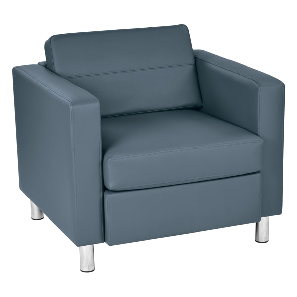 Office Star Ave Six Pacific Faux Leather Arm Chair, Stratus