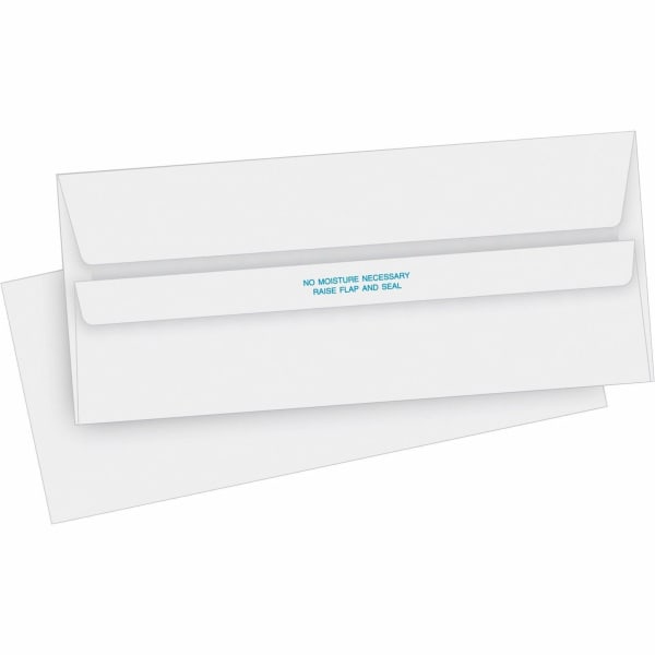 Business Source No. 10 Self-seal Invoice Envelopes - Business - #10 - 4 1/8in Width x 9 1/2in Length - 24 lb - Self-sealing - White - 500 / Box