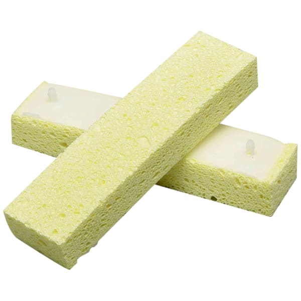 SKILCRAFT Cellulose Sponge Mop - Sponge Mop Refill - Sponge Head - Wood Handle - Squeeze-action - Yellow - 1 Each