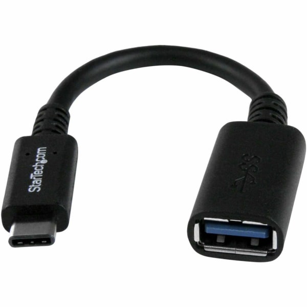StarTech.com USB-C to USB Adapter - 6in - USB-IF Certified - USB-C to USB-A - USB 3.1 Gen 1 - USB C Adapter - USB Type C (USB31CAADP) - USB adapter - 24 pin USB-C (M) to USB Type A (F) - USB 3.0 - 6 in - black