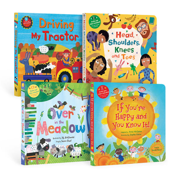Barefoot Books PreK Lap Singalongs Board Book Bundle, Set Of 4 Books