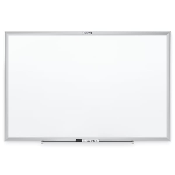 Quartet Classic Total Erase Non-Magnetic Melamine Dry-Erase Whiteboard, 48in x 96in, Aluminum Frame With Silver Finish