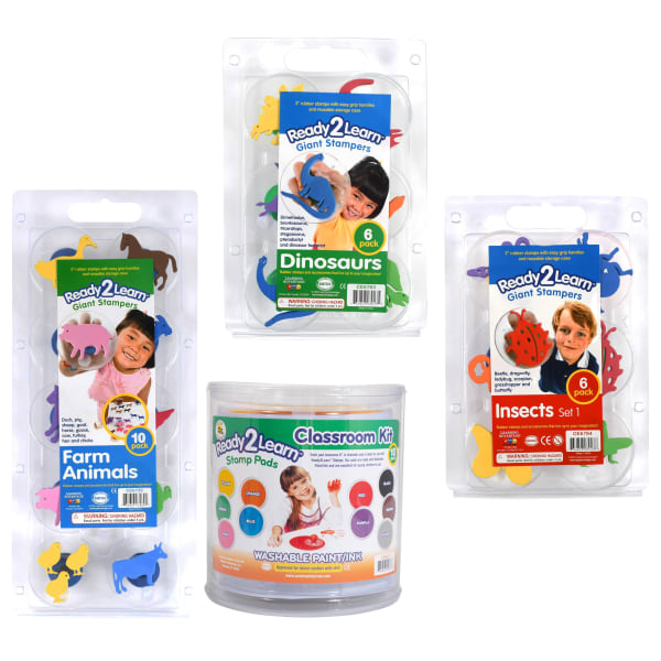 Ready 2 Learn Giant Stampers With Stamp Pads, Set Of 32 Stampers and Pads