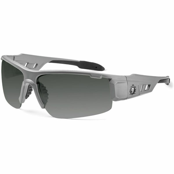 Ergodyne Skullerz Safety Glasses, Dagr, Matte Gray Frame, Smoke Lens