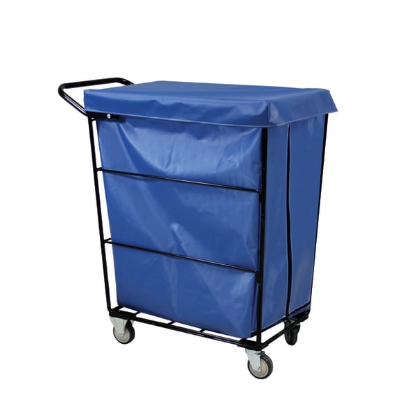 Royal Basket Trucks Single Compartment Cart, 31inH x 32inW x 23inD, Blue