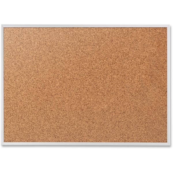 Quartet Classic Cork Bulletin Board, 24in x 36in, Aluminum Frame With Silver Finish