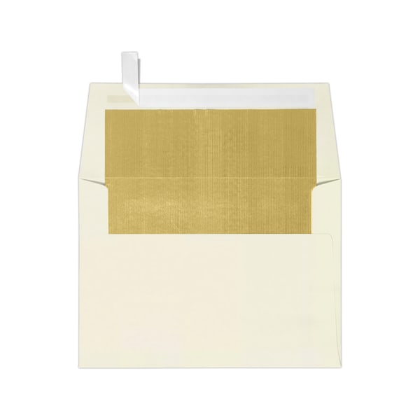 LUX Invitation Envelopes, A6, Peel & Press Closure, Gold/Natural, Pack Of 1,000