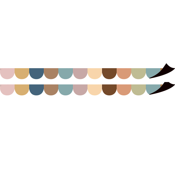 Teacher Created Resources Magnetic Border Packs, 1-1/2in x 24', Everyone is Welcome Scalloped, Set Of 2 Packs