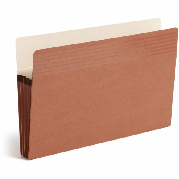 Smead Easy Grip Expanding Pockets, Legal Size, 3 1/2in Expansion, 30% Recycled, Redrope, Pack Of 25