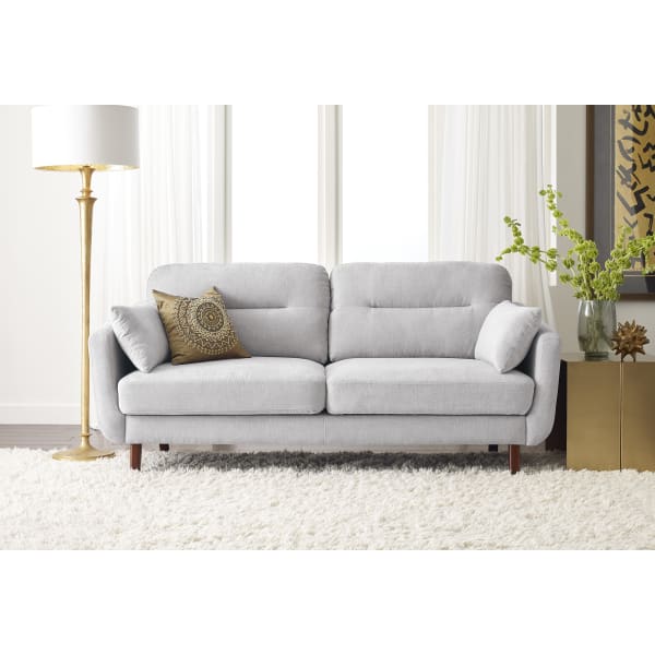 Serta Sierra Collection Loveseat, Smoke Gray/Chestnut