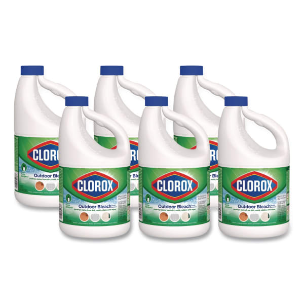 Clorox CloroxPro Results Concentrated Outdoor Bleach, 81 oz Bottle, 6/Carton