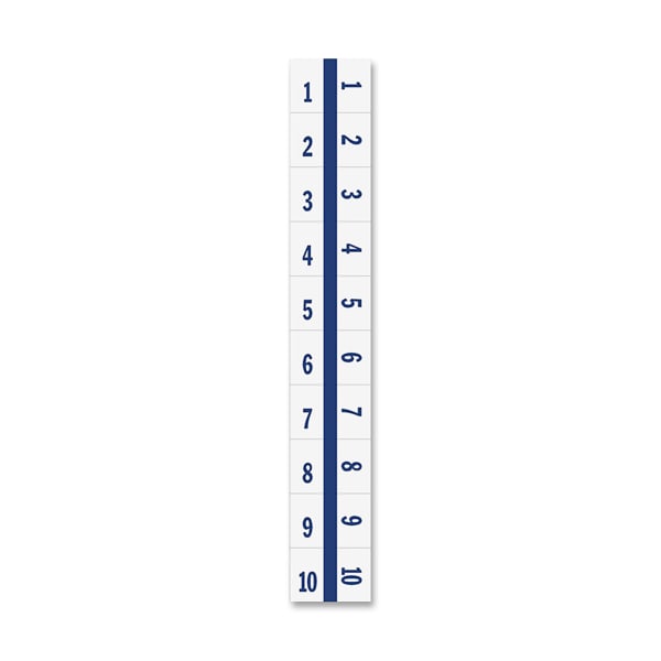 Tabbies Legal Index Divider Tabs, 1-10, Blue Edge, 10 Dividers Per Set, Pack Of 100