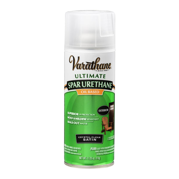 Varathane Ultimate Oil-Based Spar Urethane, 11.25 Oz, Clear Satin, Pack Of 6 Spray Cans