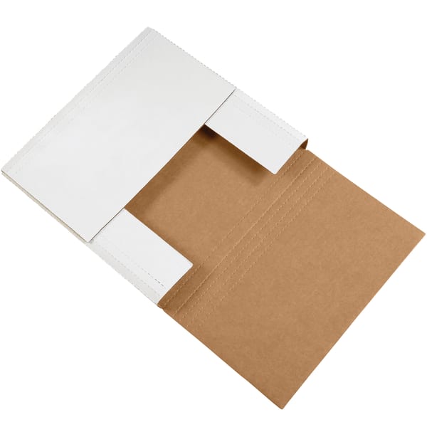 Partners Brand Easy Fold Mailers, 14in x 14in x 4in, White, Pack Of 50