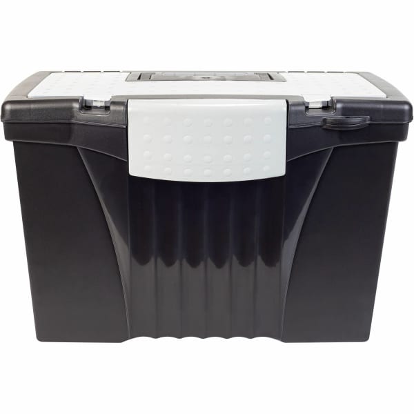 Storex Portable File Storage Box - External Dimensions: 14.5inx 10.5in Depth x 12in - Media Size Supported: Letter, Legal - 61510U01C