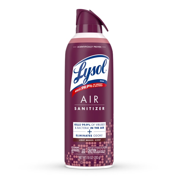Lysol Air Sanitizer Spray, Light Breeze, 10 oz Aerosol Spray