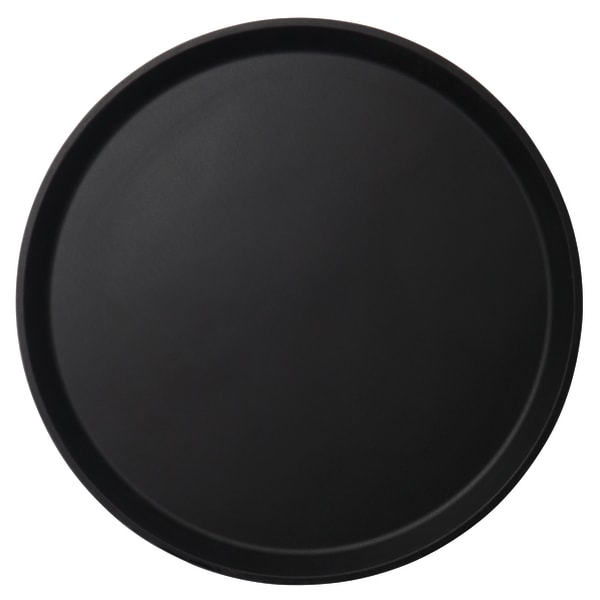 Cambro Round Camtread Trays, 16in, Black, Set Of 12 Trays, 1600CT110