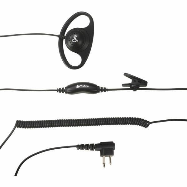 Cobra D-Style Earpiece for Cobra Performa 400/450 2-Way Handheld Business Radios & Select Non-Cobra Devices, Black