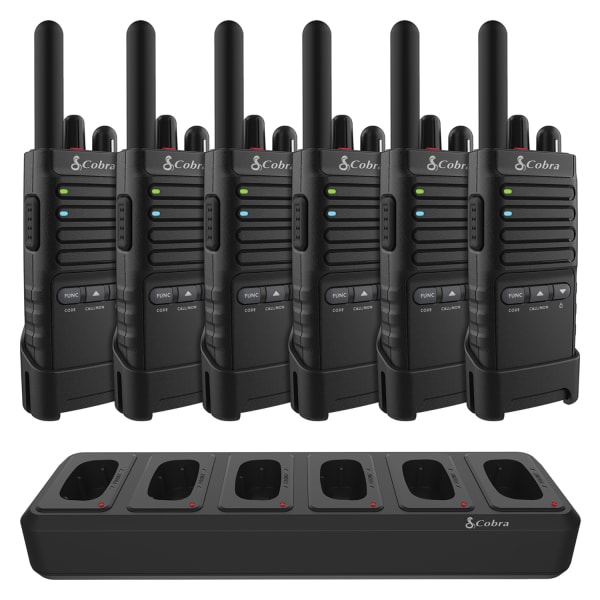 Cobra Pro Business 42-Mile-Range 2-Way Radios, Black, 6-Pack, PX650