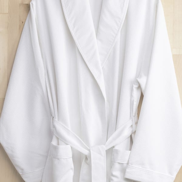 HSM Urbana Collection Robes, Waffle Pattern, White, Total Qty 12