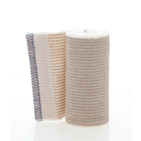 Medline Non-Sterile Matrix Elastic Bandages, 4in x 5 Yd., White/Beige, Box Of 10