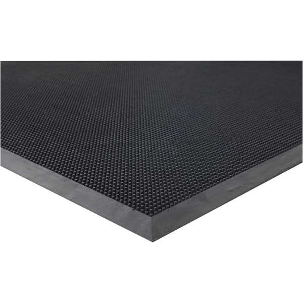 Genuine Joe Brush Tip Scraper Mat - Indoor, Outdoor - 60in Length x 36in Width x 0.400in Thickness - Rectangular - Rubber - Black - 1 Each