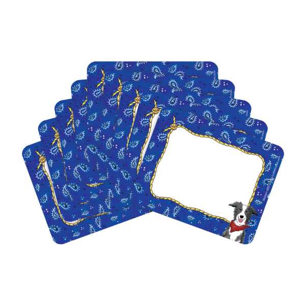 Barker Creek Name Tags, 2 -3/4" x 3 1/2", Western, 45 Name Tags Per Pack, Case Of 2 Packs