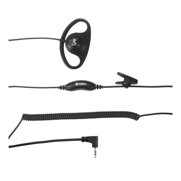 Cobra D-Style 2.5-mm Earpiece for Select Cobra FRS PX650, RX, ACXT, GMRS & FRS TrailBlazer 2-Way Radios, Black