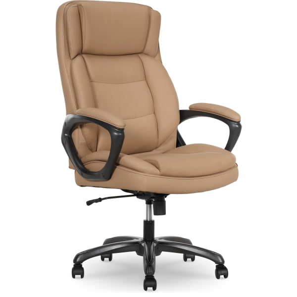 Thomasville Lansing Ergonomic High-Back Faux Leather Big & Tall Executive Office Chair, Light Tan