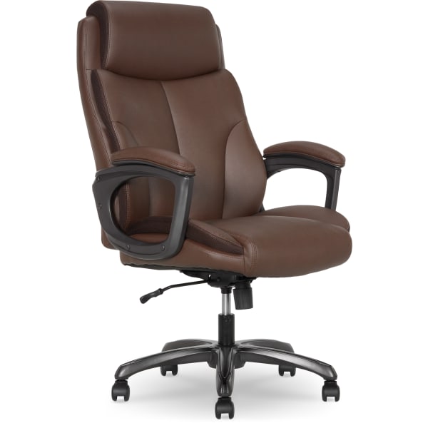 Thomasville Danvers Ergonomic High-Back Faux Leather Big & Tall Executive Office Chair, Dark Brown
