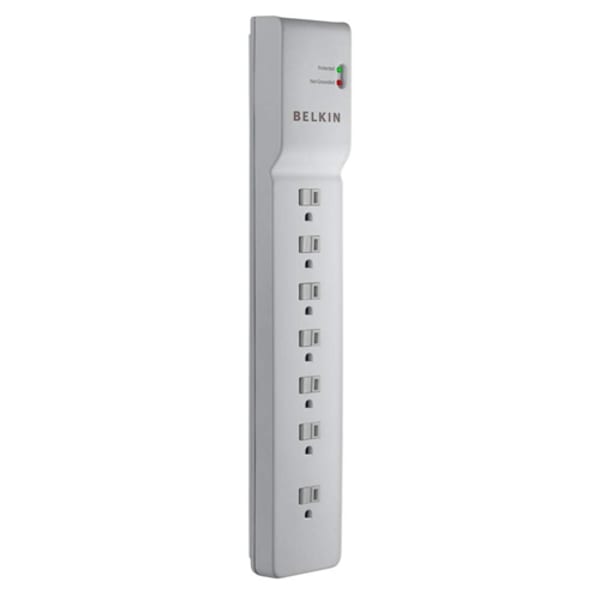 Belkin Commercial 7-Outlet Surge Suppressor, 6ft, White