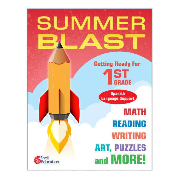 Shell Education Summer Blast Spanish Workbook Printed Book - Book - Grade K-1 - Spanish, English
