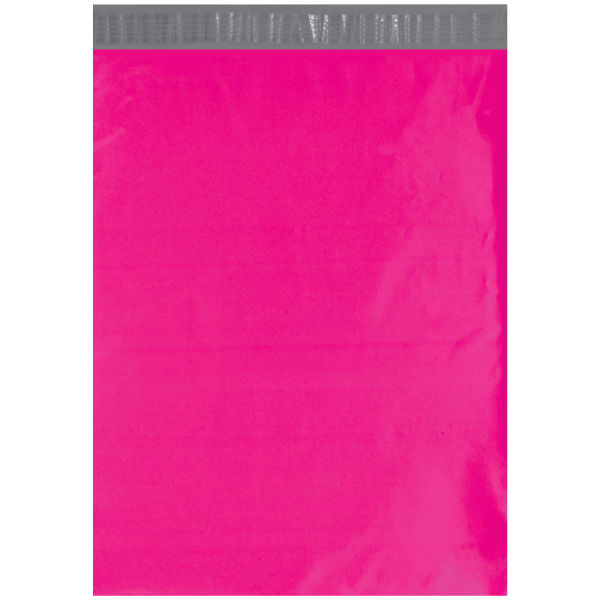 Partners Brand 14-1/2in x 19in Poly Mailers, Pink, Case Of 100 Mailers